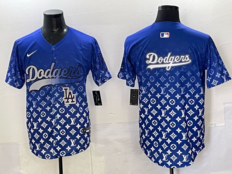 Men Los Angeles Dodgers Blank Blue Nike 2025 MLB jersey 09